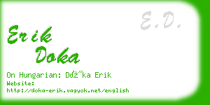 erik doka business card